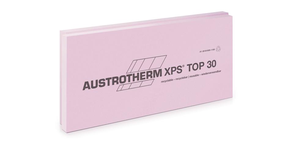 Austrotherm XPS TOP 30 SF sima felülettel, lépcsős élképzéssel -30 cm - XPS